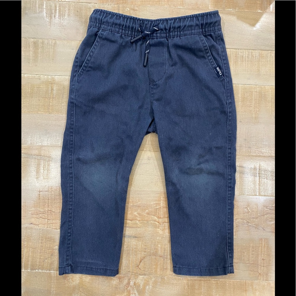 Nautica toddler school uniform navy blue long pant jogger pull on